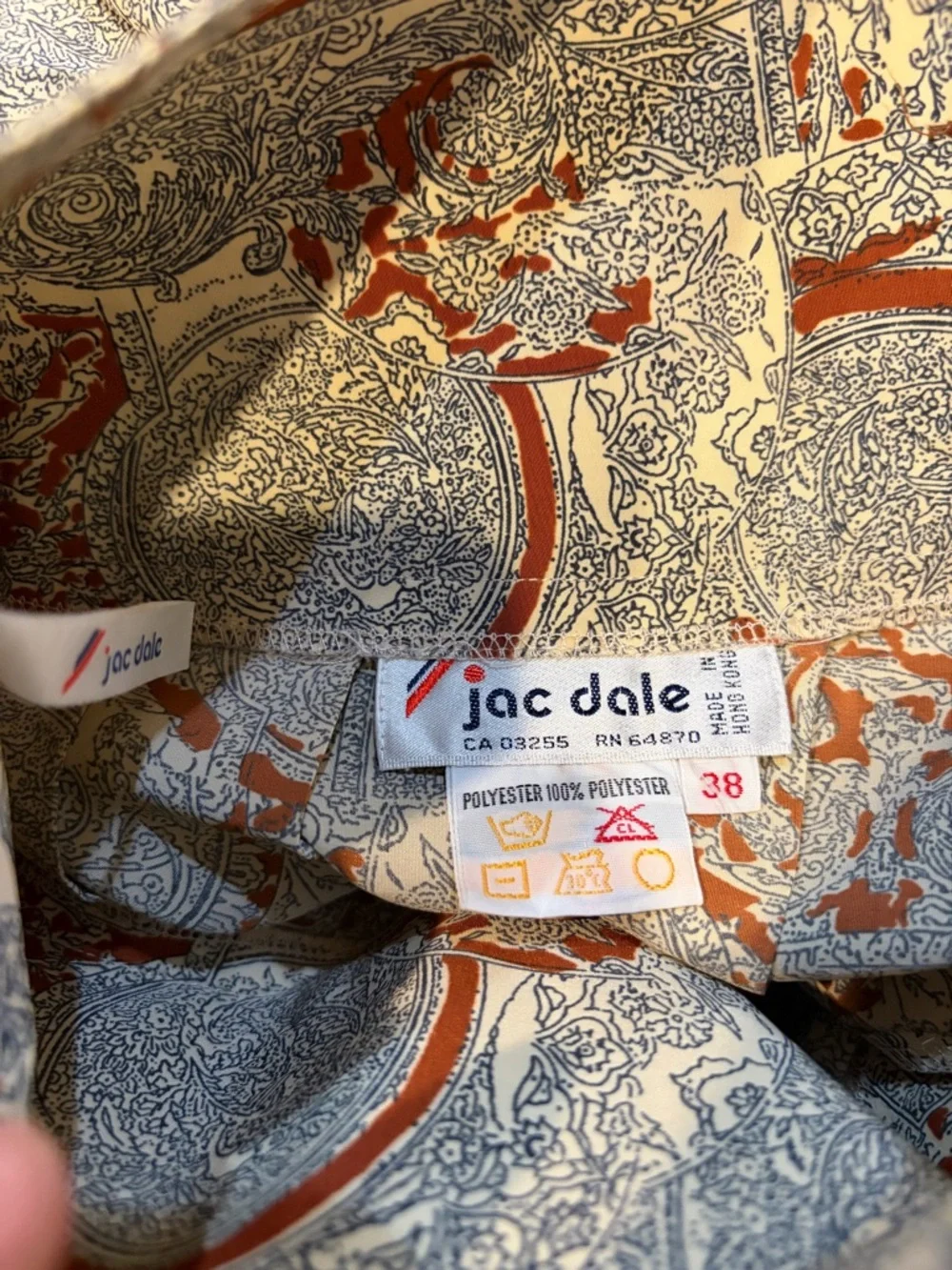 Vintage Jac Dale 2-Piece Skirt Set Size 38 | Paisley Blouse & Pleated Skirt Sz S - Picture 12 of 12